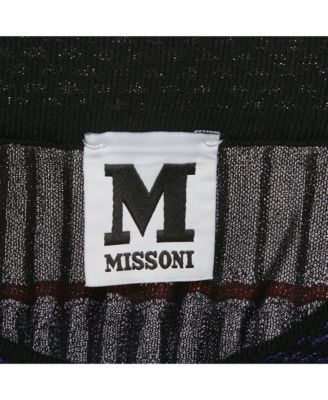 Women's Pre-Owned M Missoni Purple/multicolor Patterned Knit Maxi Skirt