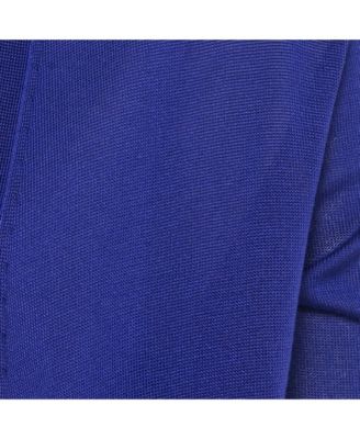 Women's Blue Lace Trim Knit Cardigan