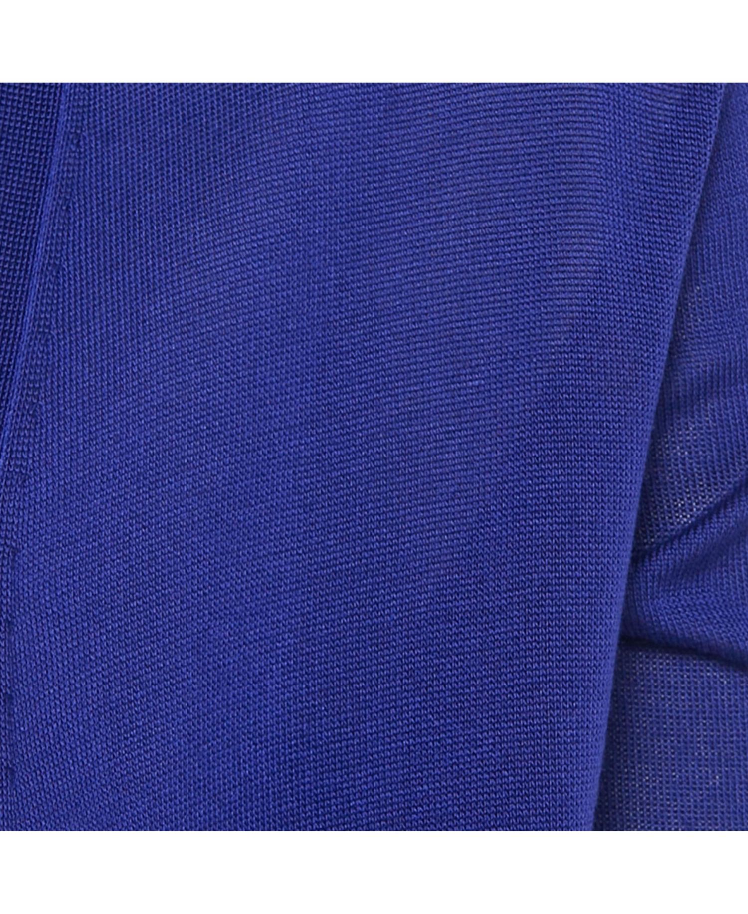 Women's Blue Lace Trim Knit Cardigan