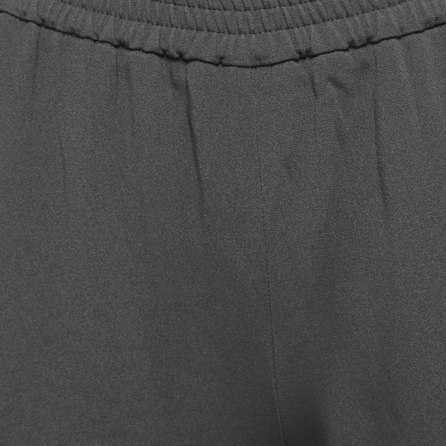 Women's Grey Crepe Tapered Leg Pants