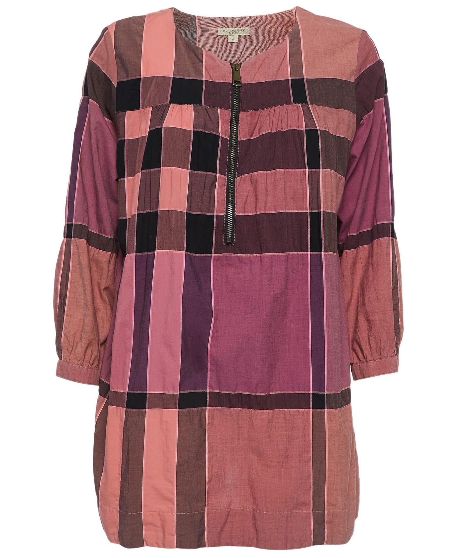 Women's Brit Pink Checked Cotton Tunic