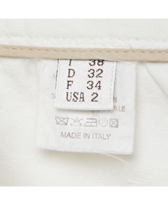 Women's White Linen Blend Tapered Trousers