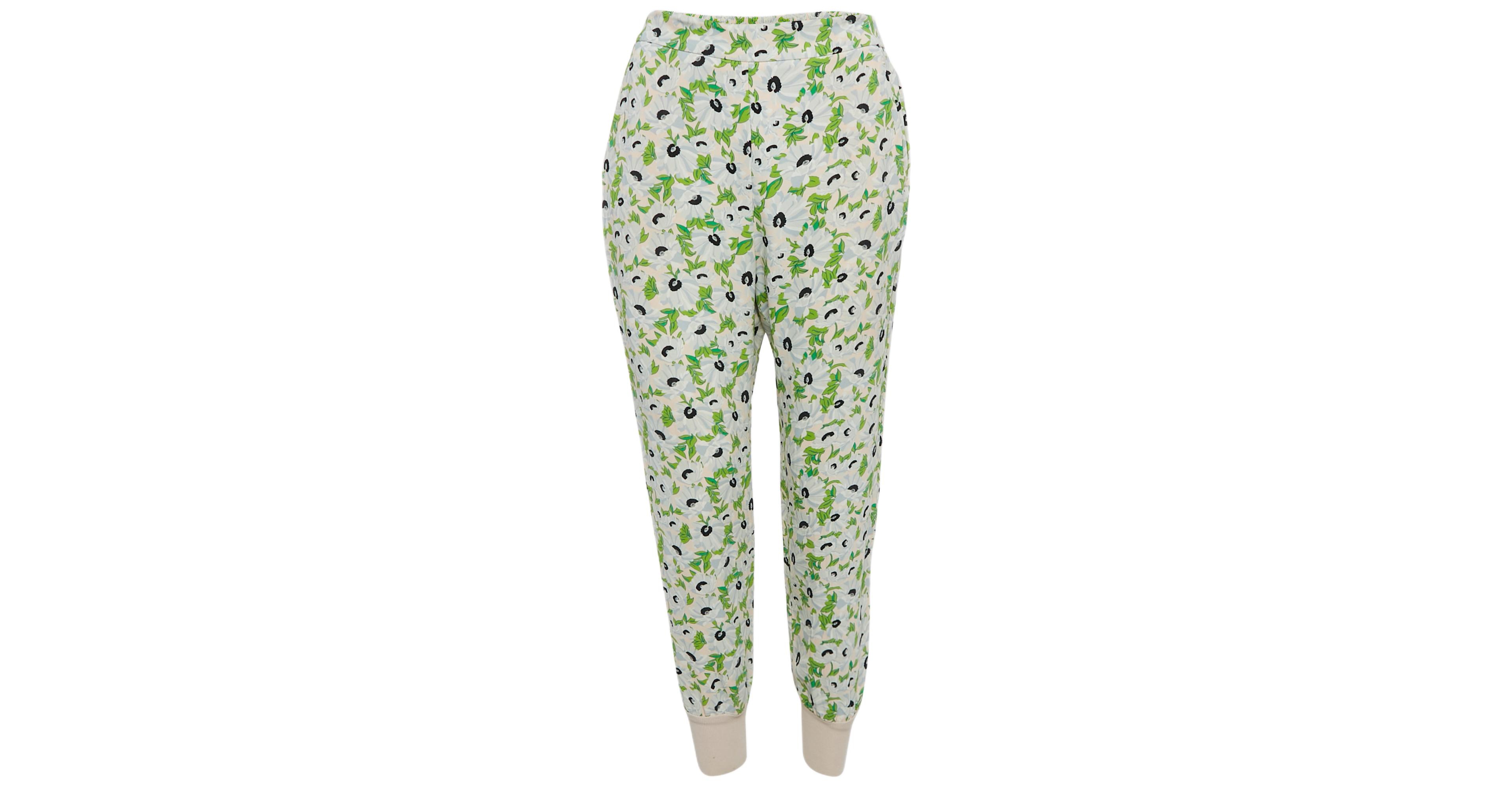 Pre-Owned Stella Mccartney Women's Multicolor Floral Print Crepe Trousers