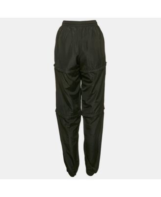 Women's Black Synthetic Detachable Track Pants