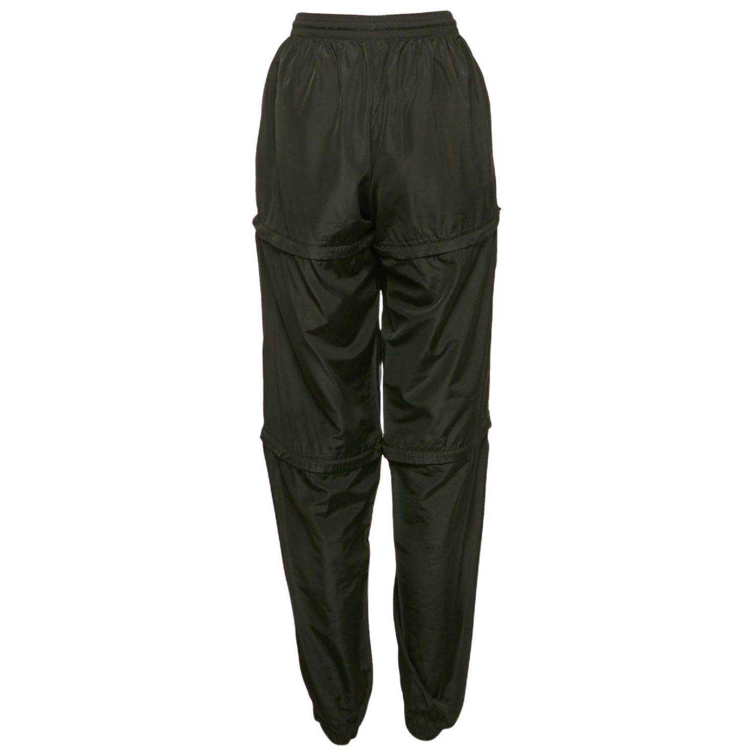 Women's Black Synthetic Detachable Track Pants