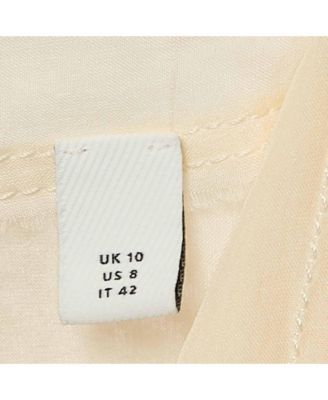 Women's Beige Silk Raw Edge Detail Shirt