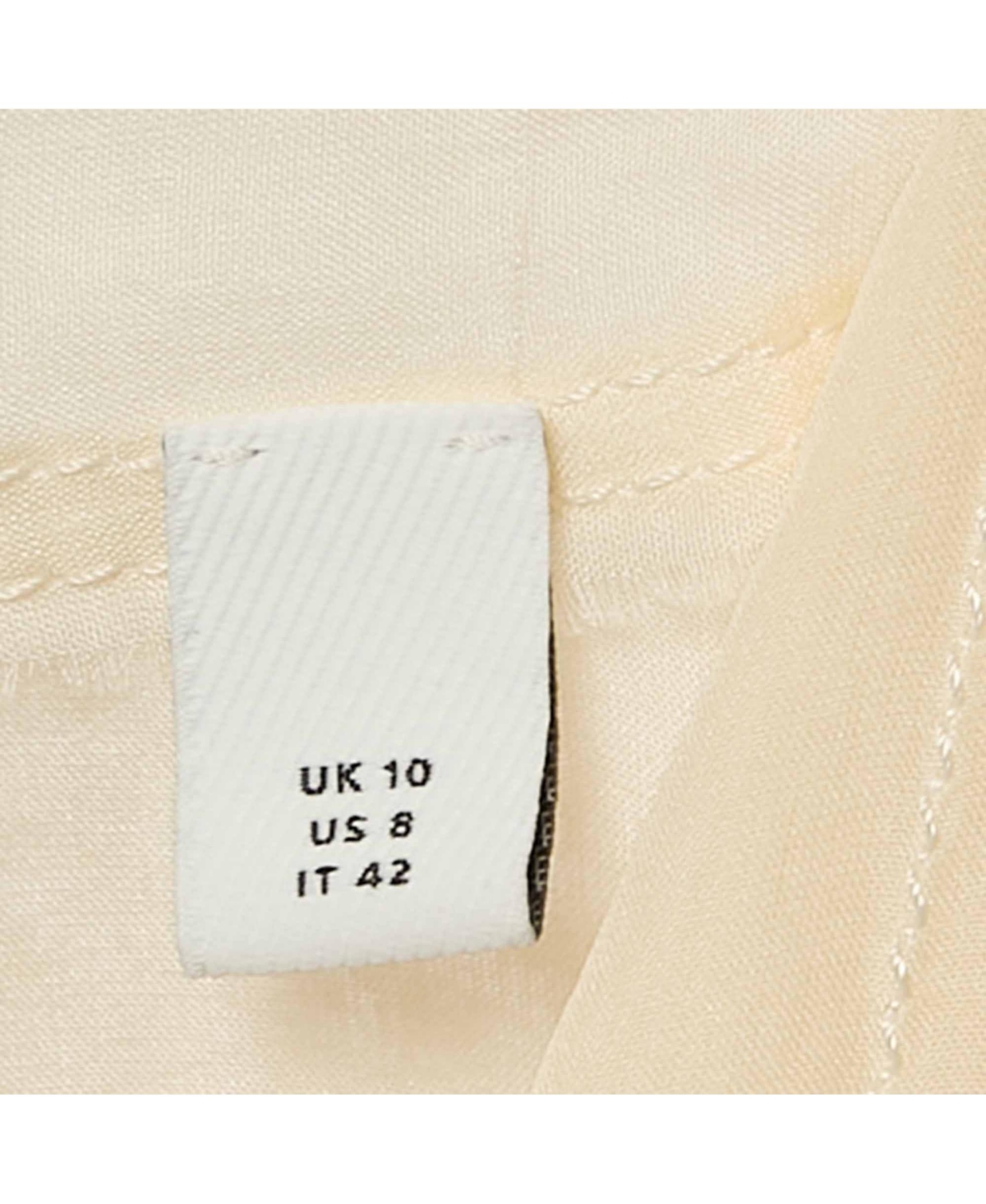 Pre-Owned Burberry Women's Beige Silk Raw Edge Detail Shirt