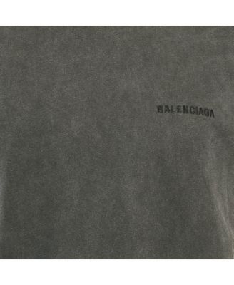 Men's Grey Logo Embroidered Jersey T-Shirt