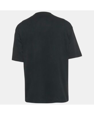 Men's Black Logo Print Cotton T-Shirt