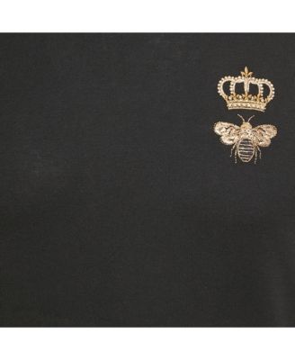 Men's Black Crown Embroidered Jersey T-Shirt