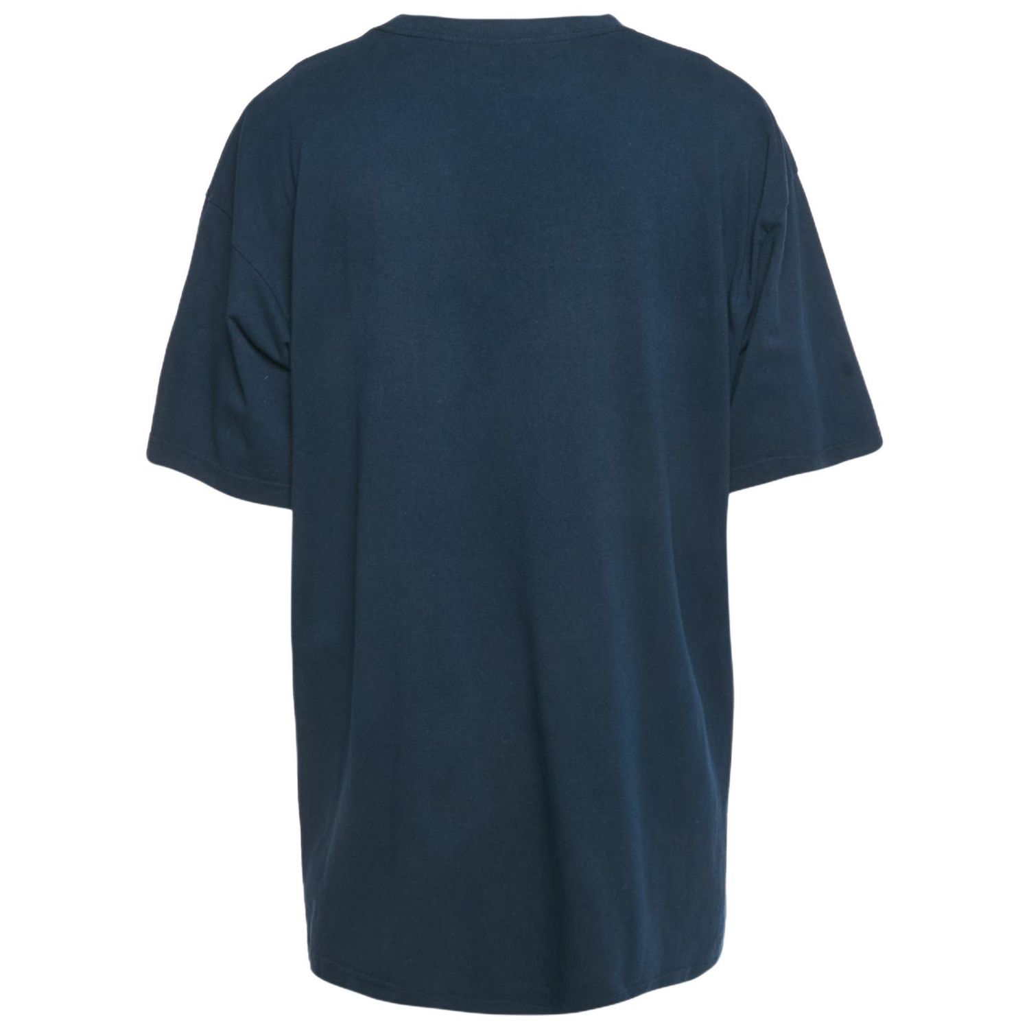 Men's Navy Blue Logo Embroidered Cotton T-Shirt