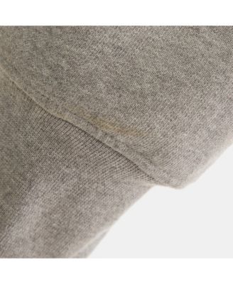 Women's Grey Logo Print Cotton Hoodie