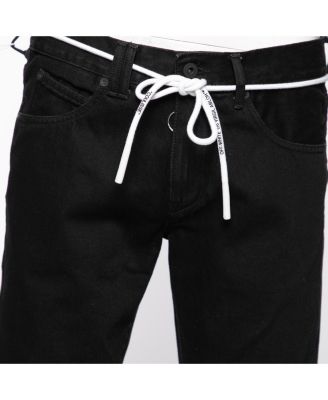 Men's Black Denim Arrow Printed Jeans