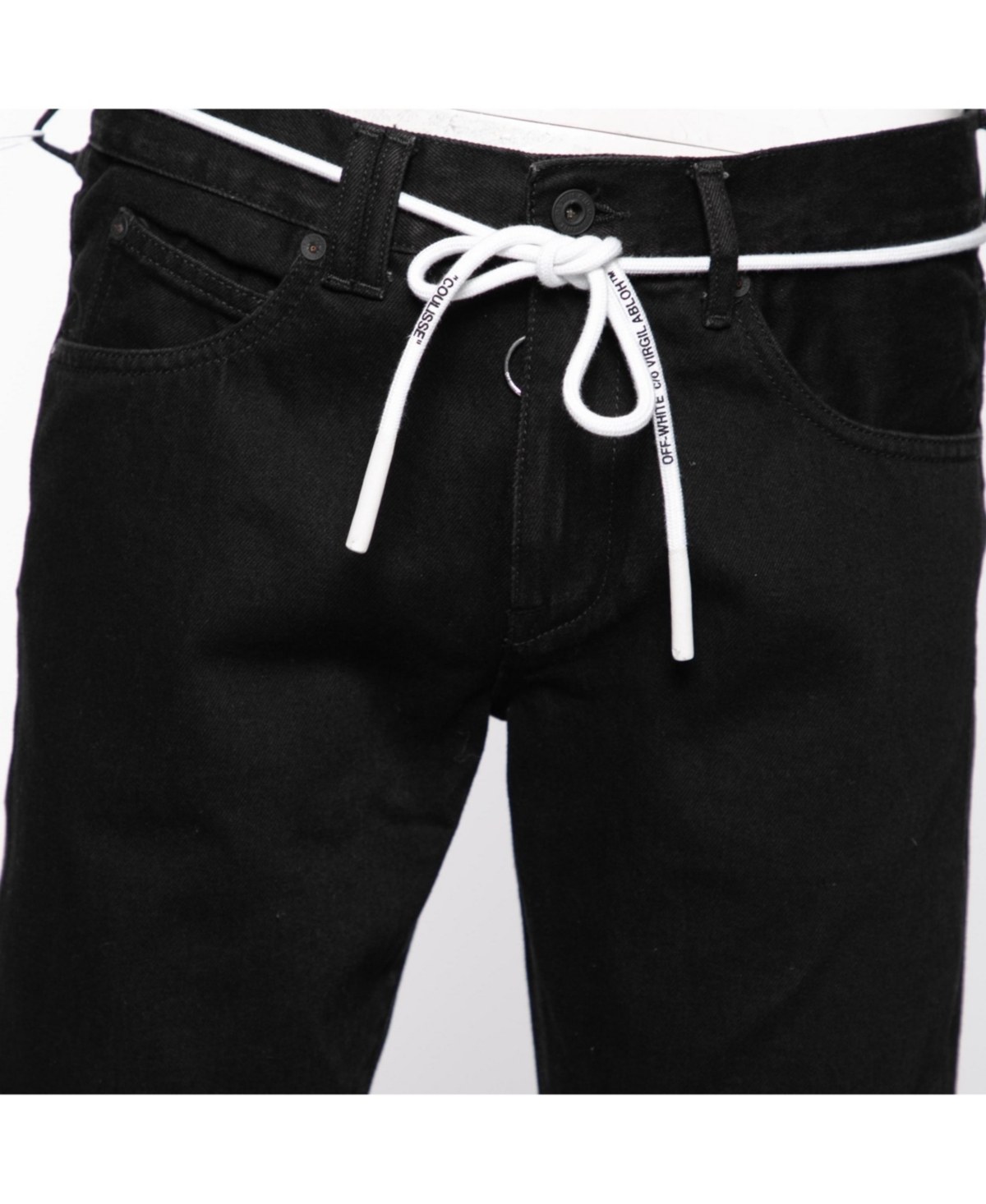 Pre-Owned Off-White Men's Black Denim Arrow Printed Jeans