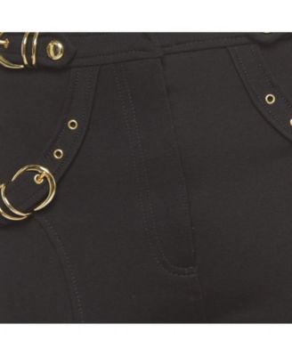 Women's Jeans Couture Black Belt Pocket Detail Skinny Pants