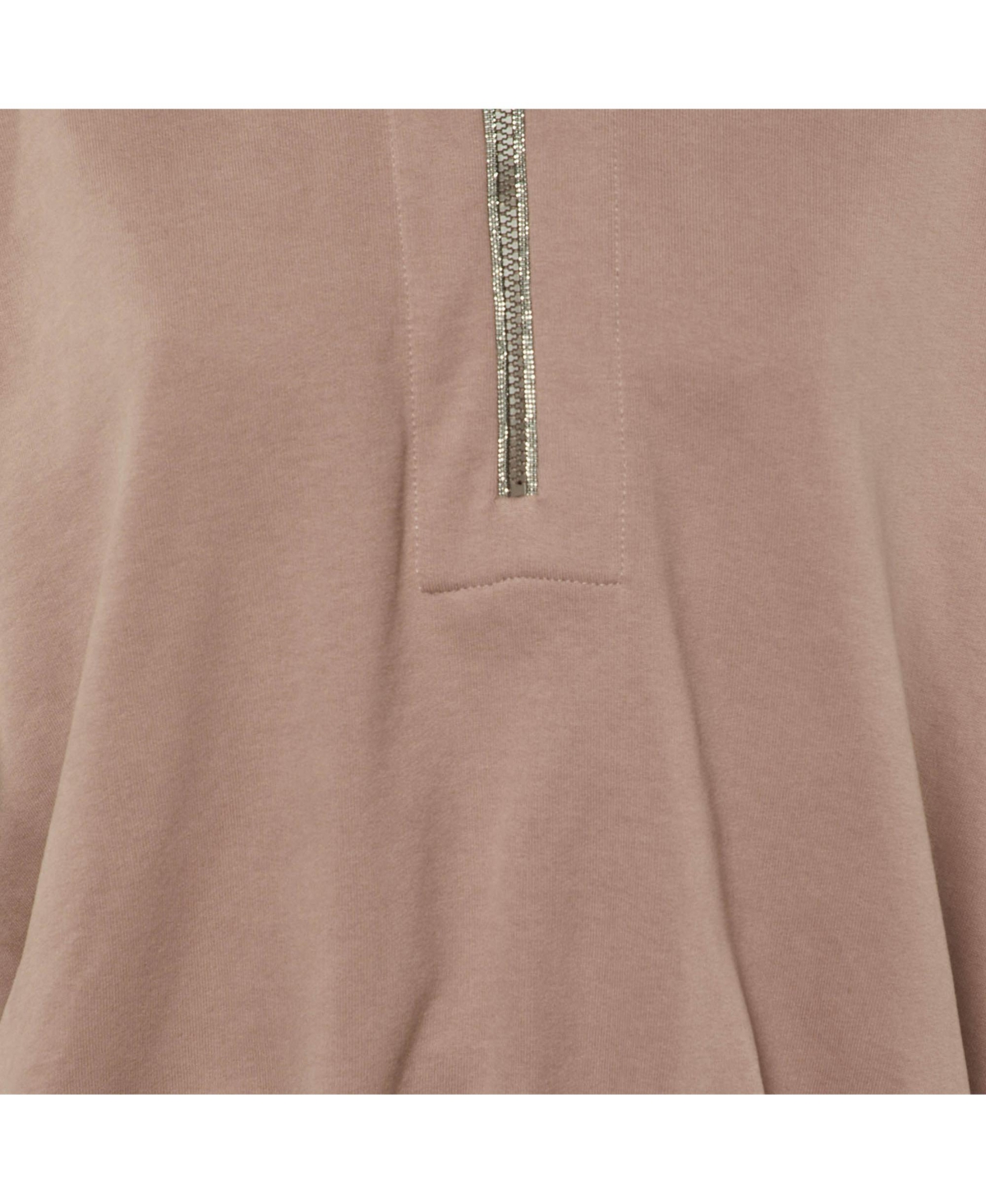 Pre-Owned Brunello Cucinelli Women's Mauve Pink Cotton Monili Detail Hoodie