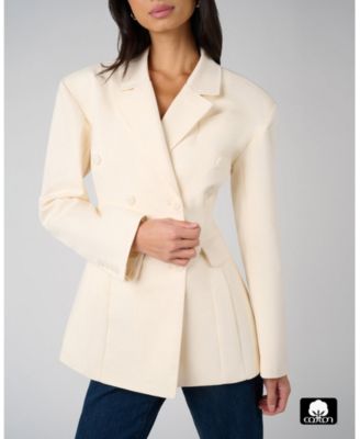 Women's Double Breasted Cinched Waist Blazer