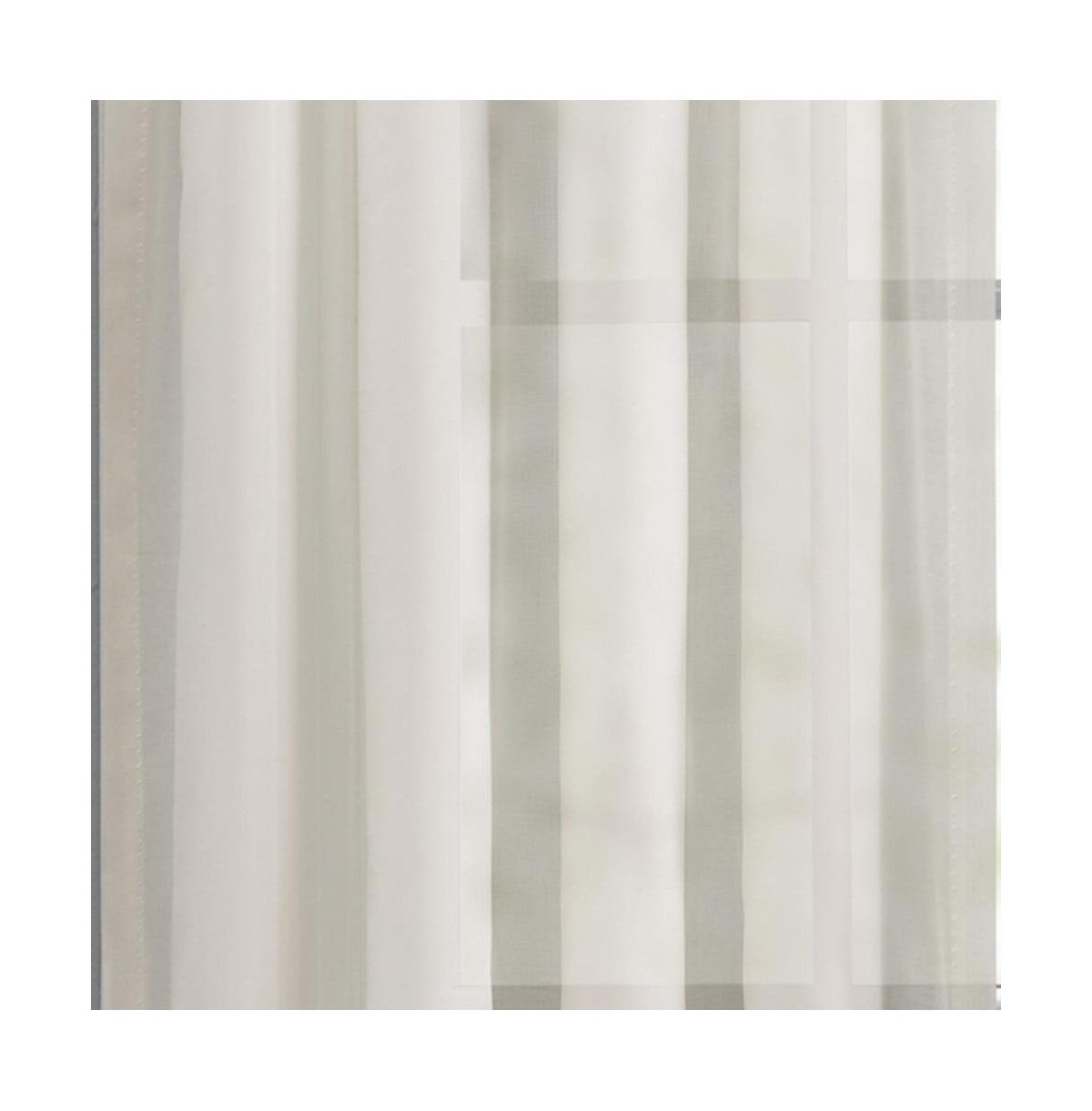 Ellis Curtain Cotton Voile 1.5" Rod Packet Tailored Curtain Panel Pair for Windows 80" x 96" Natural