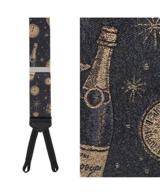 Men's Resolutions Countdown Novelty Silk Formal End Suspenders