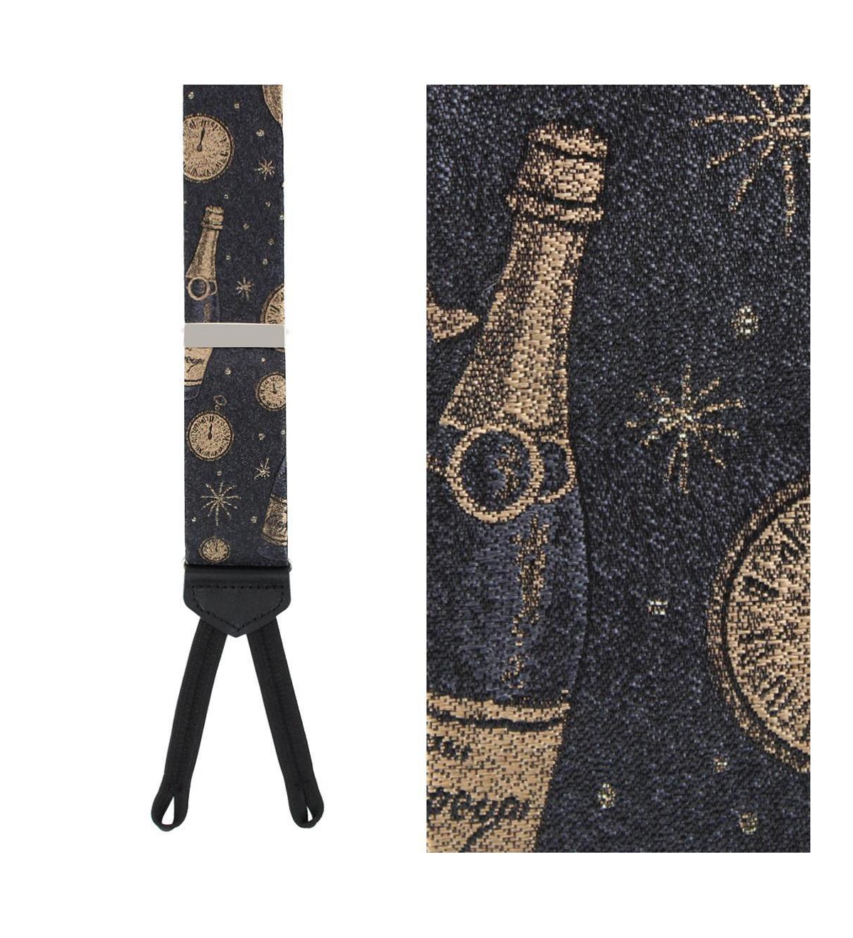 Trafalgar Men's Resolutions Countdown Novelty Silk Formal End Suspenders