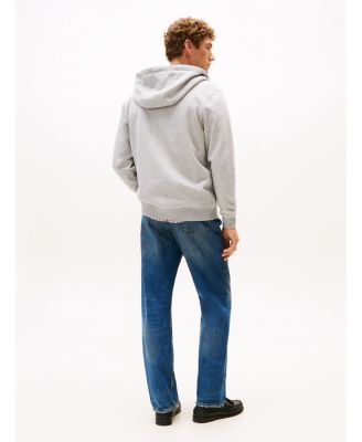 Men's Long Sleeve Zip-Front Flag Logo Hoodie