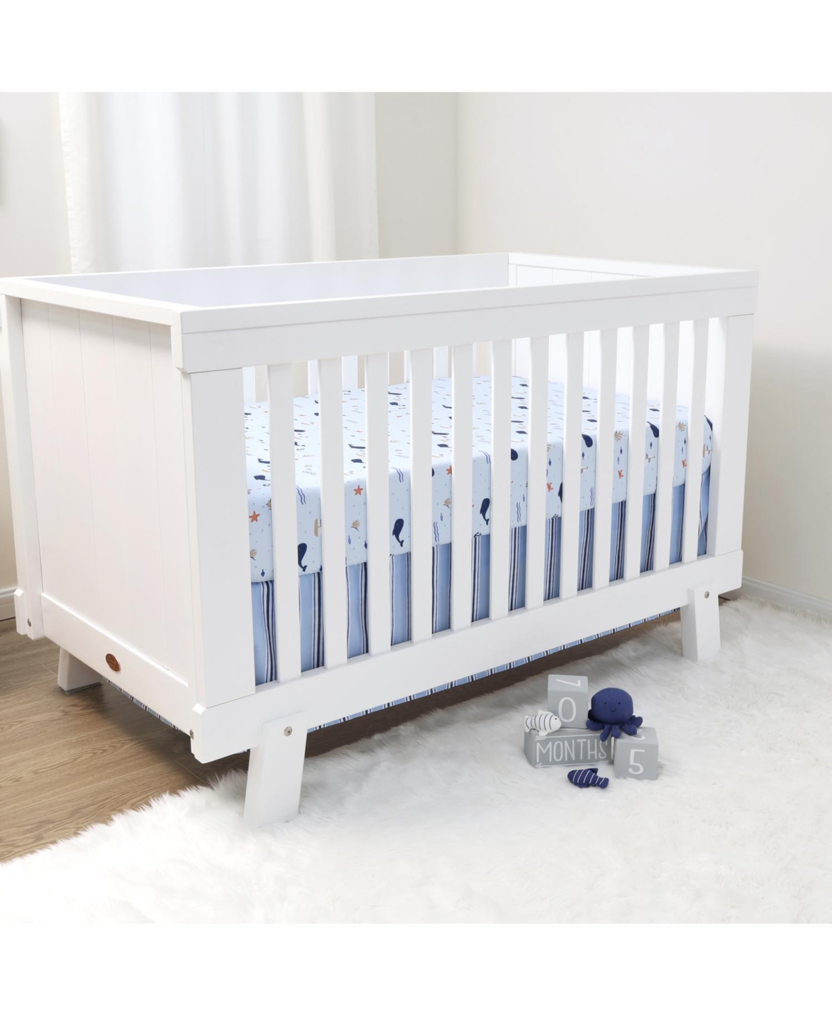 The Peanutshell Crib Bedding Set for Baby Boys, Nautical Patch, 3 Pieces