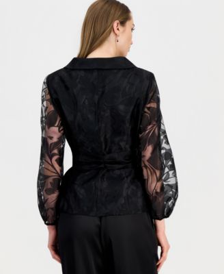 Women's Organza Collared Blouse