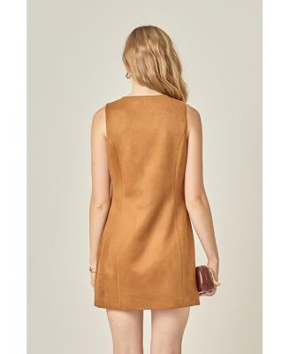 Women's Suede Vest Dress