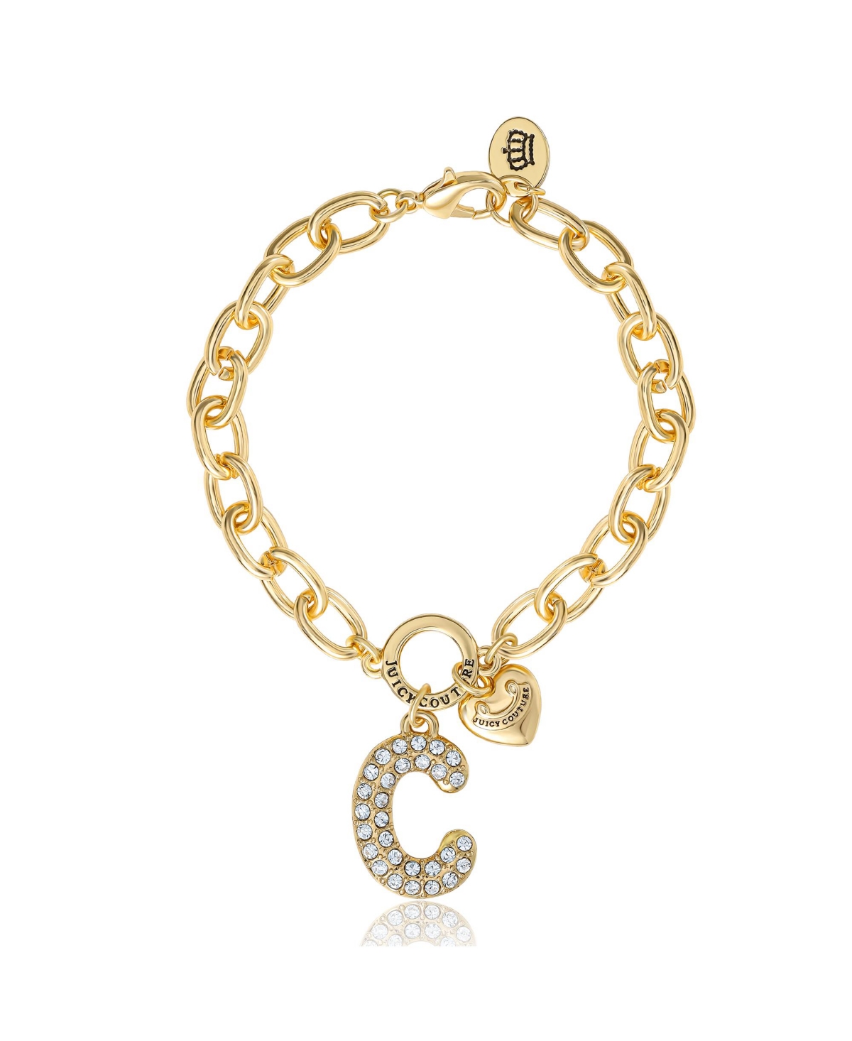Juicy Couture Pave Initial Charm Bracelet