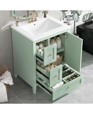 Bathroom Vanity with Adjustable Shelf and Removable Dividers