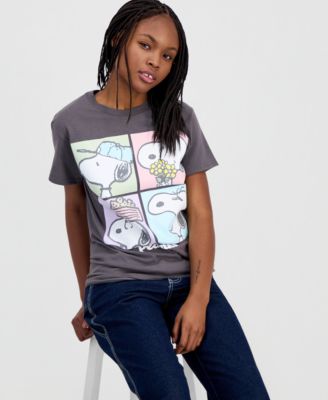 Juniors' Snoopy Graphic-Print Cotton T-Shirt