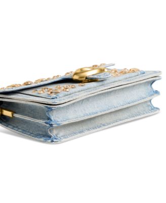 Tabby Medium Crystal Denim Shoulder Bag 26