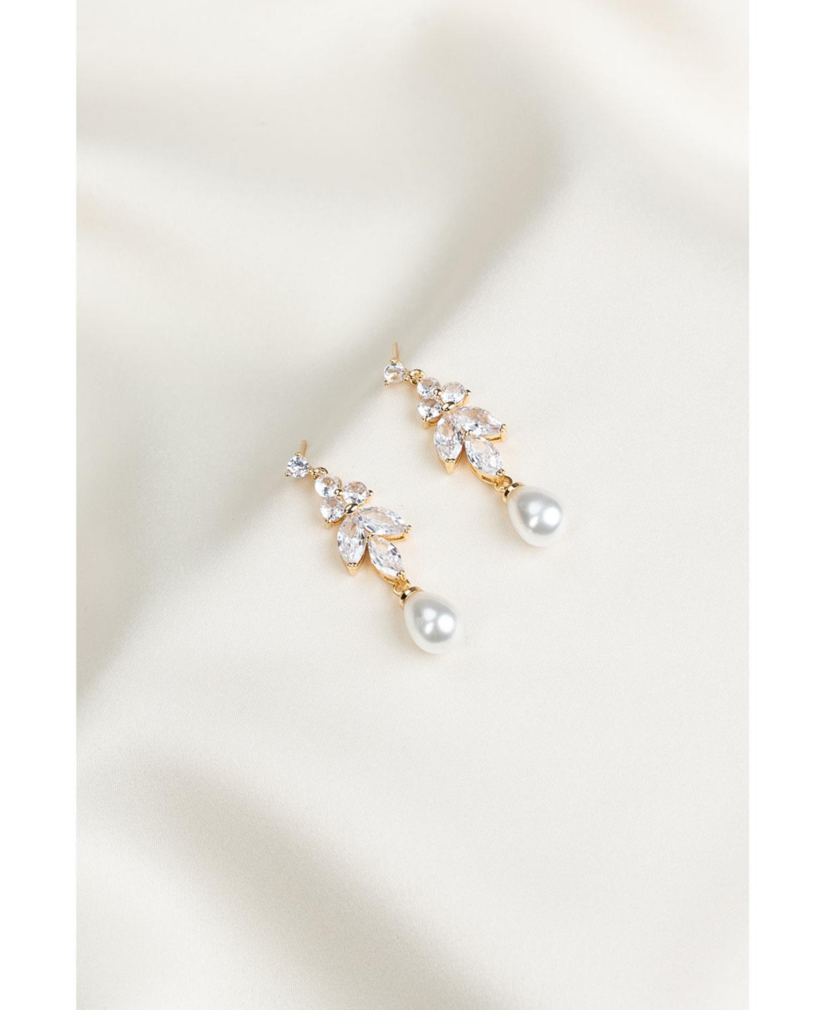 Leo Pearl and Crystal Drop Earrings