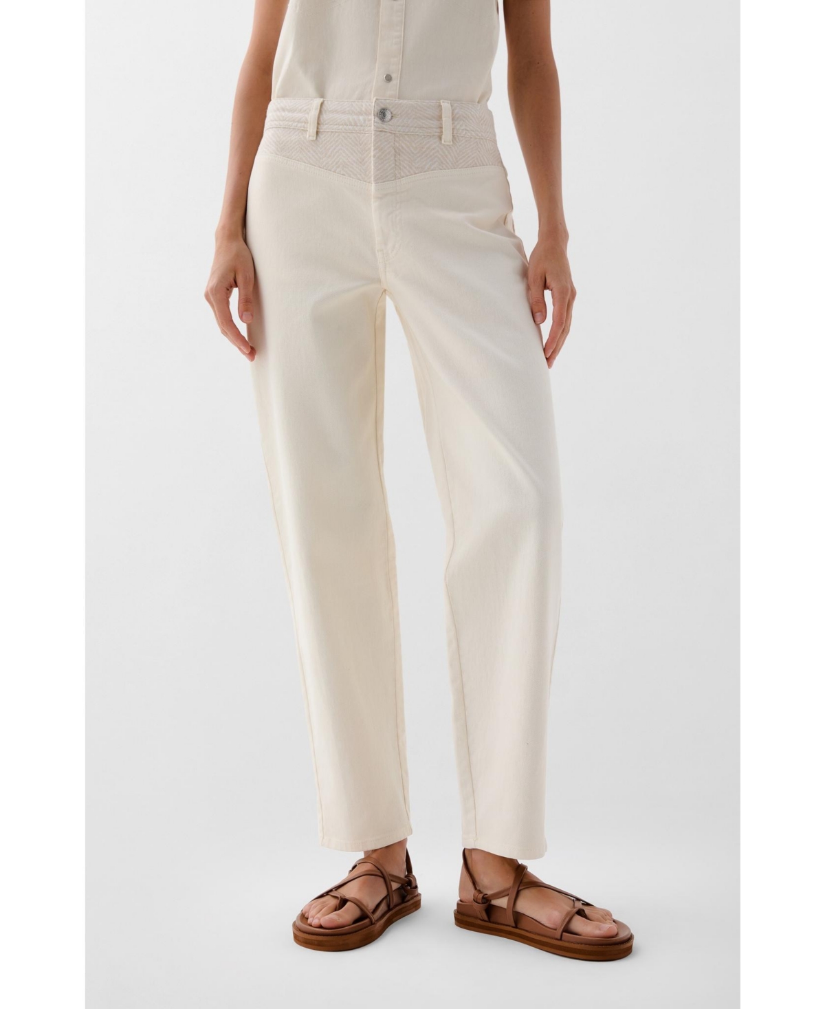 Scalpers Women's White Trize Denim Pant