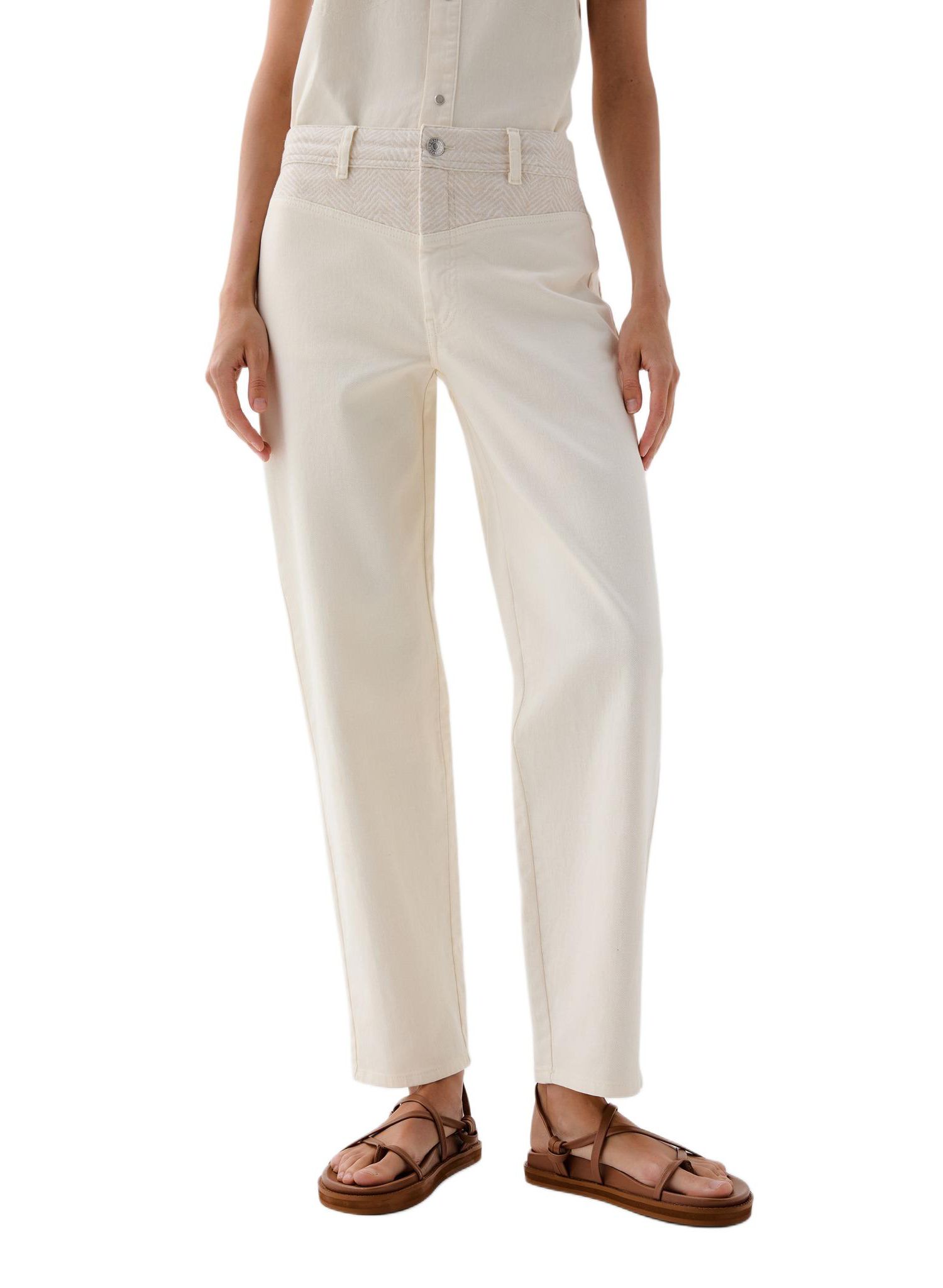 Women's White Trize Denim Pant