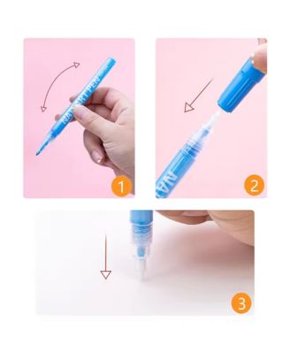 7 Colors Fluorescent Acrylic Paint Pens, Nail Graffiti Pen Waterproof and Quick-Drying for DIY Art Creation