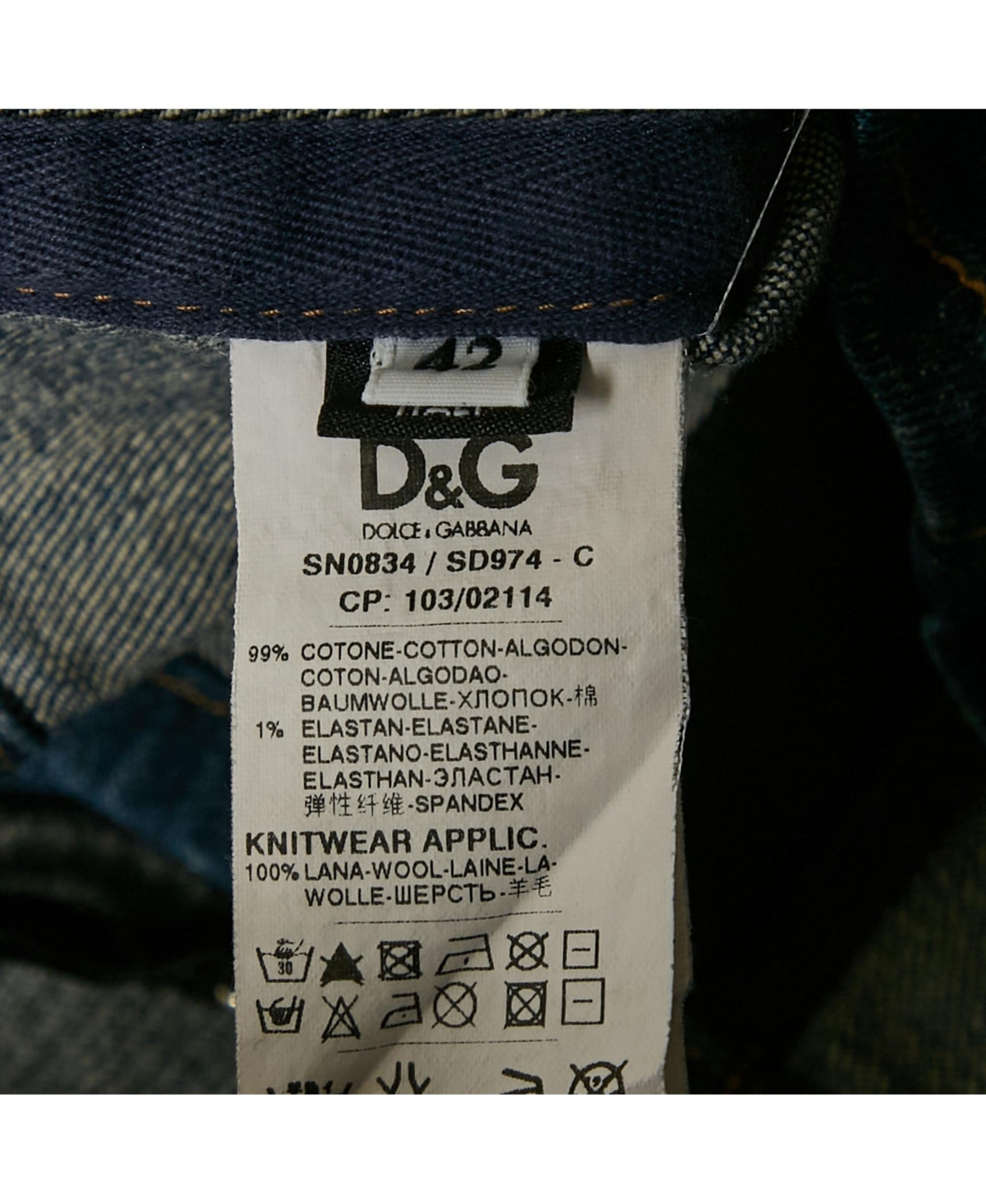 Pre-Owned Dolce & Gabbana Women's Blue Denim Sleeveless Bustier Top