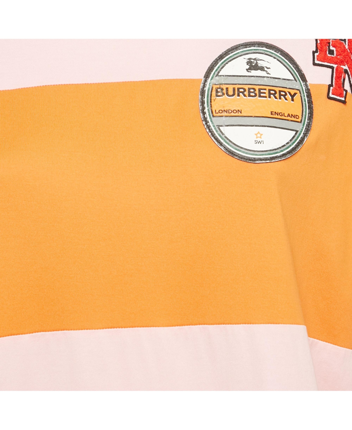 Pre-Owned Burberry Women's Logo Applique Cotton Crew Neck T- Shirt