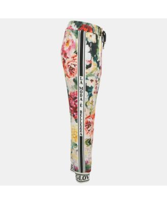 Women's Multicolor Floral Print Crepe La Moda&eacute Bellezza Pants