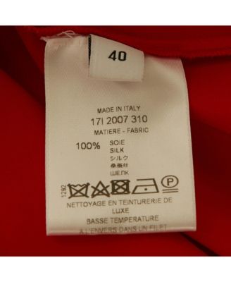 Women's Red Silk Neck Drape Detail Maxi Dress