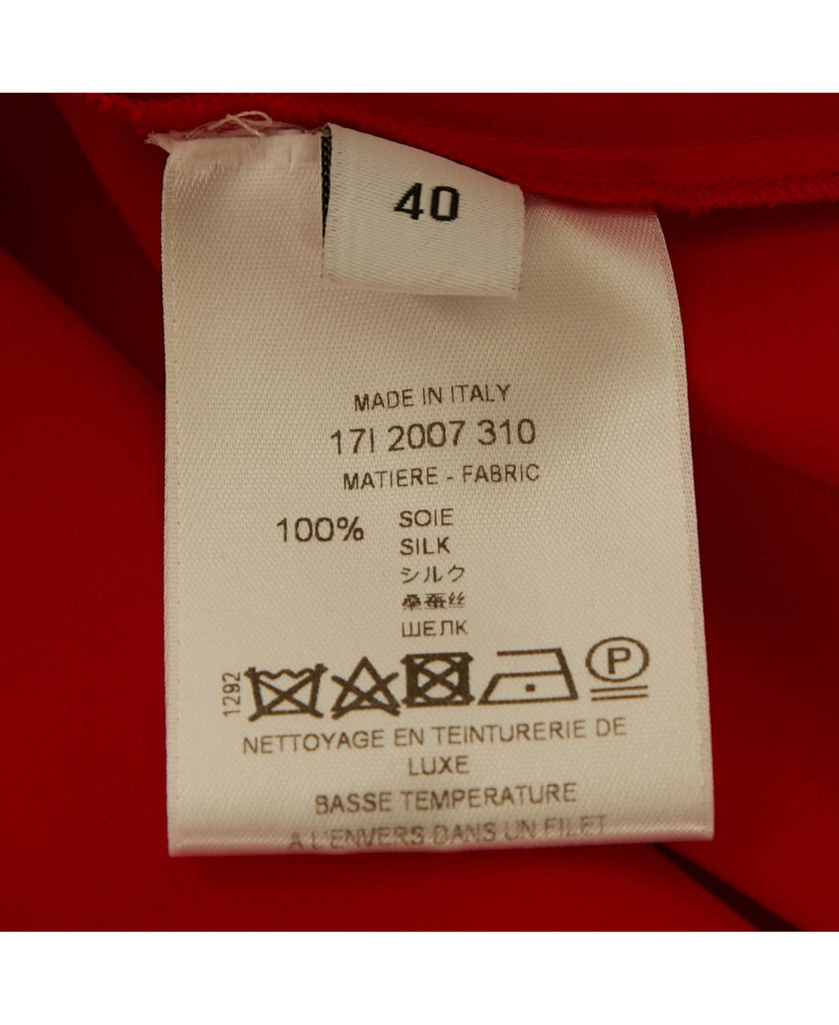 Pre-Owned Givenchy Women's Red Silk Neck Drape Detail Maxi Dress