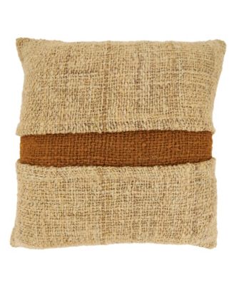 Banded Poly Filled Decorative Pillow, 20" x 20"