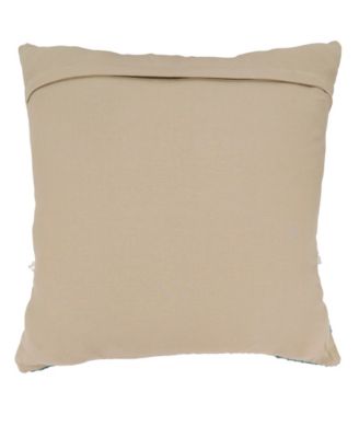 Two-Tone Fringe Poly Filled Decorative Pillow, 20" x 20"
