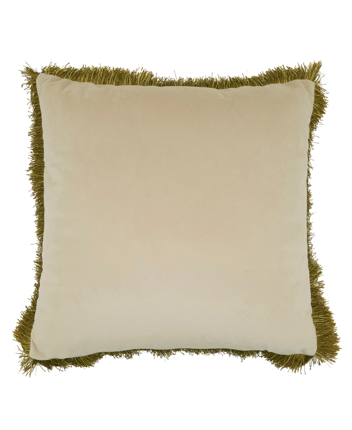 Saro Lifestyle Velvet Fringe Down Filled Decorative Pillow, 18" x