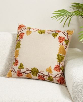 Golden Grove Leaf Down Filled Decorative Pillow, 20" x 20"