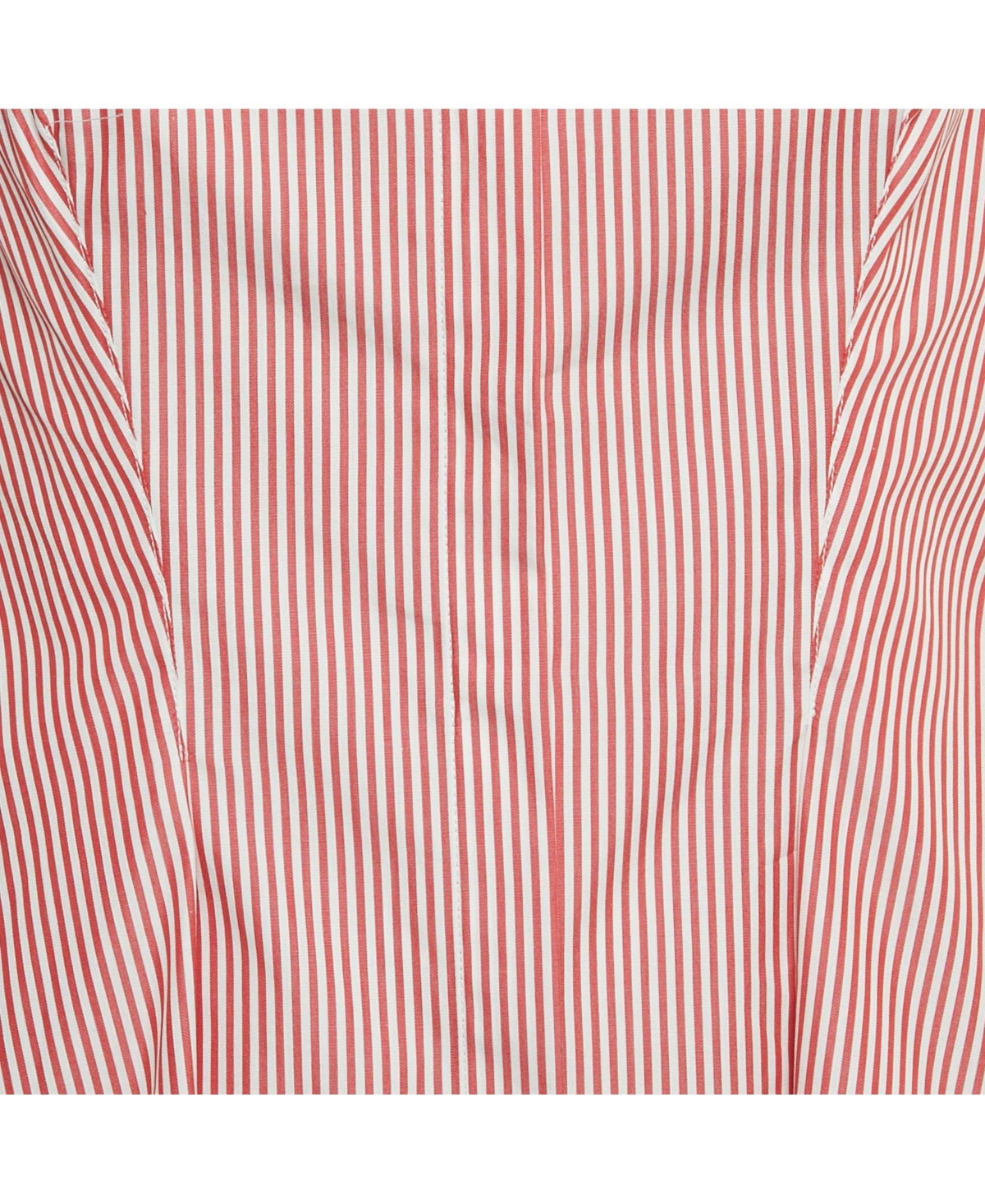 Pre-Owned Alexander Mcqueen Women's Red /white Striped Cotton High Low Shirt Dress