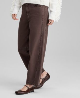 Petite Corduroy Barrel High-Rise Pants, Macy's Exclusive