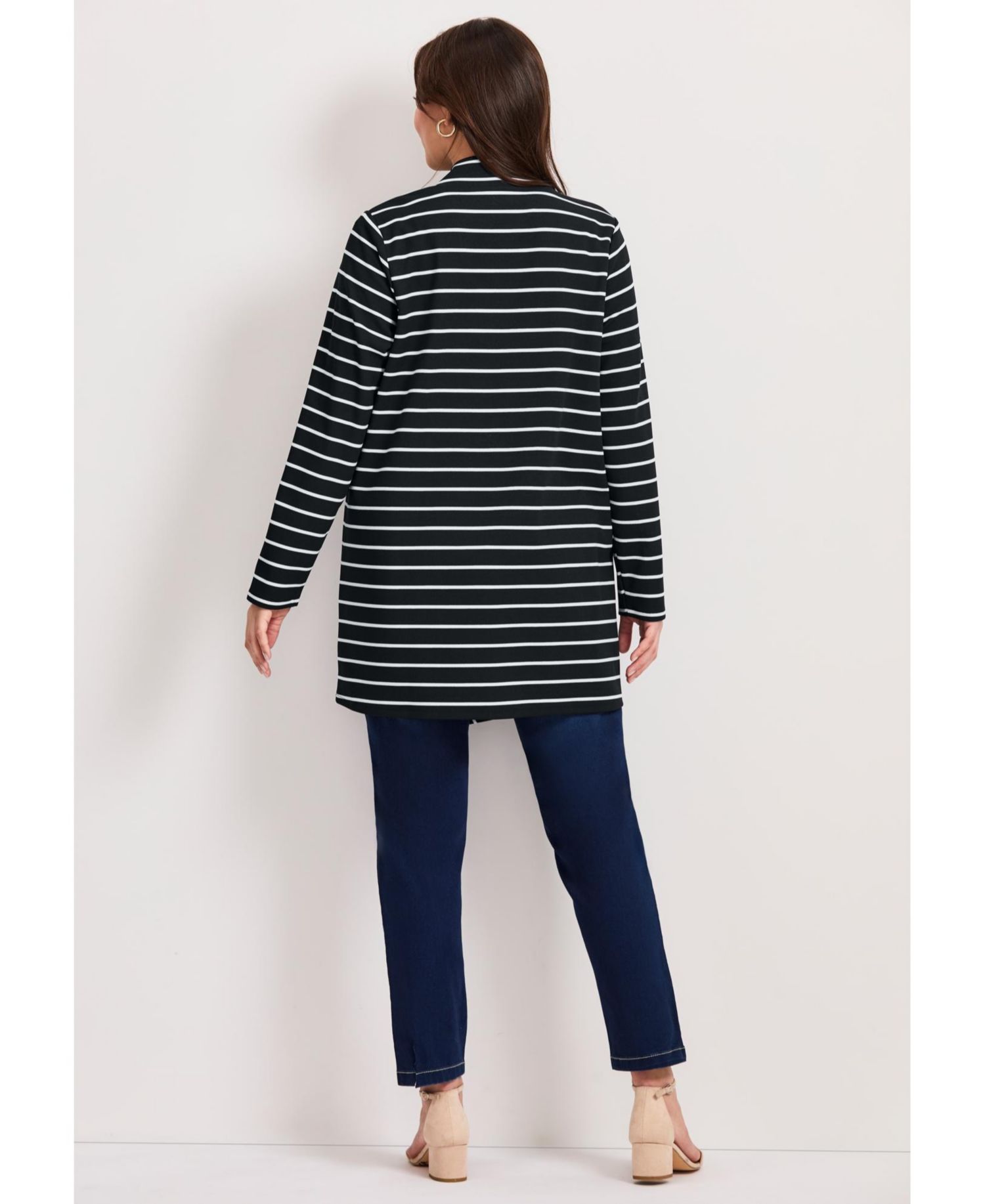 Women's Striped Cascade Cardigan