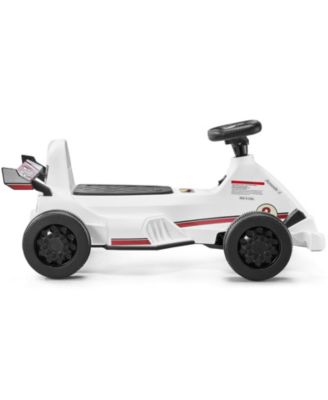 Electric Go Kart, 6V Battery, 2 MPH Speed, Pedal Racing Toy for Kids 2+, LED Headlight, Horn, Anti-Slip Tires, Max Load 44 lbs