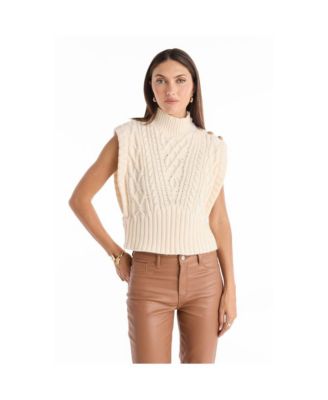 Women's Raina Cable Knit Button Sweater